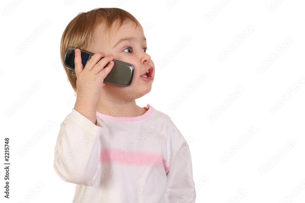 baby with phone