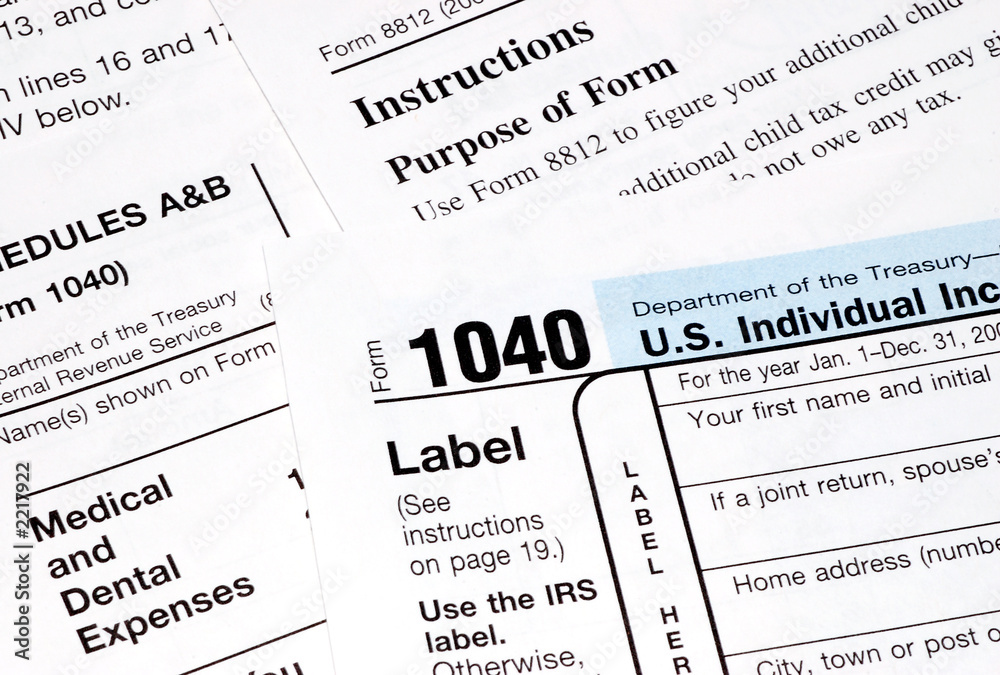 Fototapeta premium tax forms