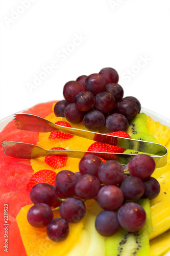 fruits on the plate vertical