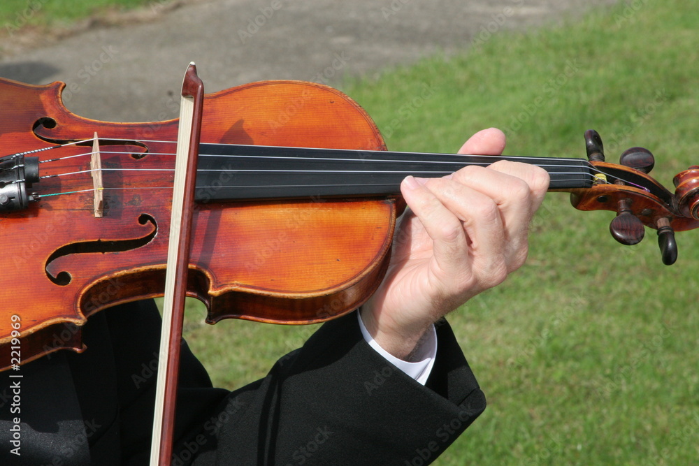 Fototapeta violin string instrument hand play music sound