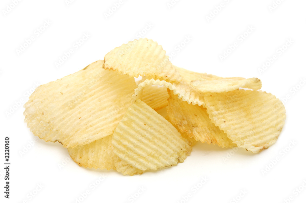 pile of potato chips pile of potato chips
