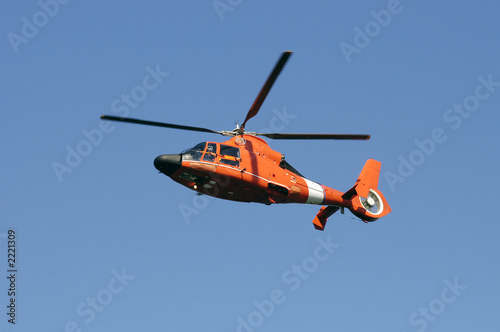 coastguard helicopter in flight
