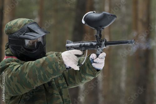 player in paintball.