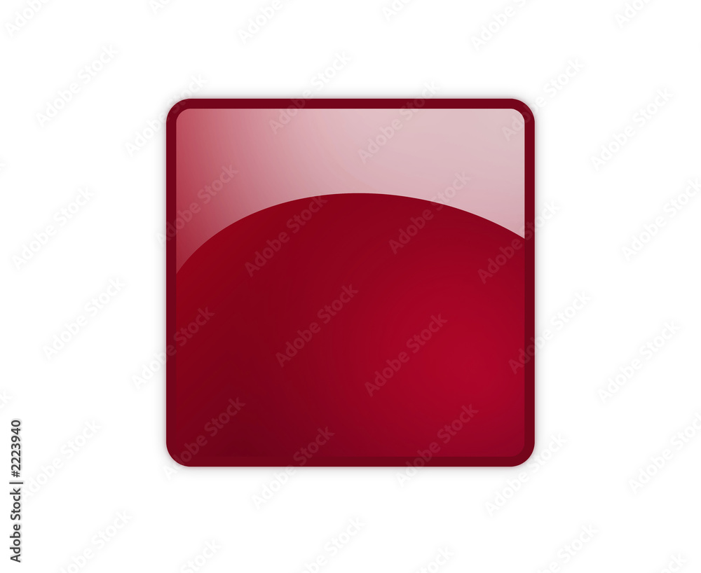 aqua button blank red