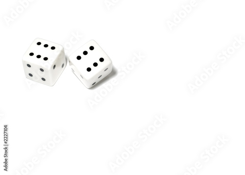 gambling dices isolated on white