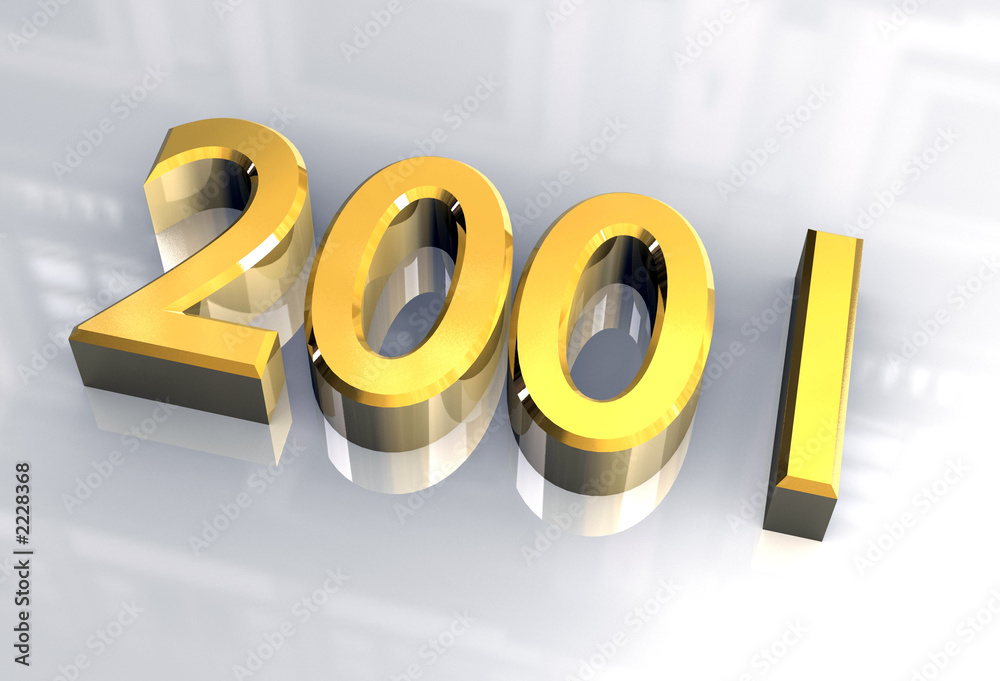 simbolo 2001 in oro Stock Illustration | Adobe Stock