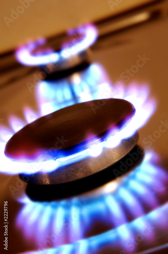 kitchen gas flames