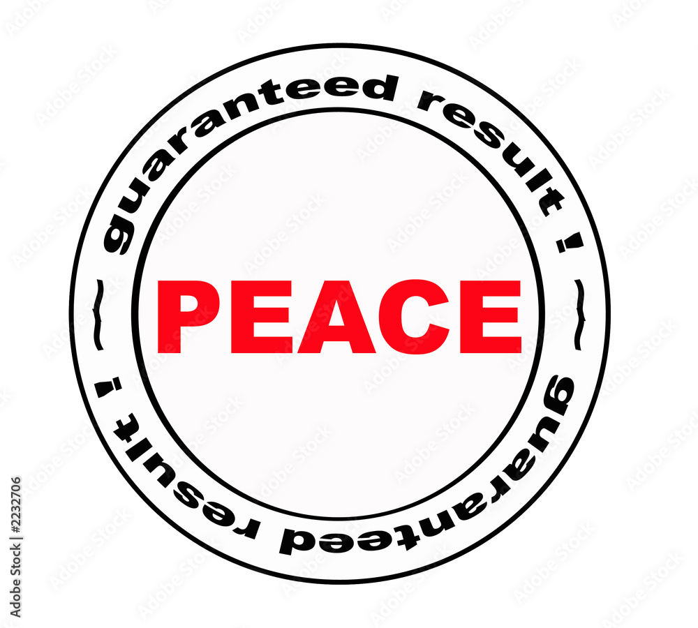 stamp with -peace- word