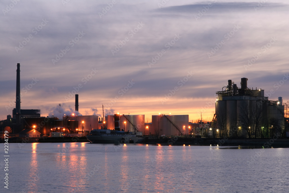 industry on a river