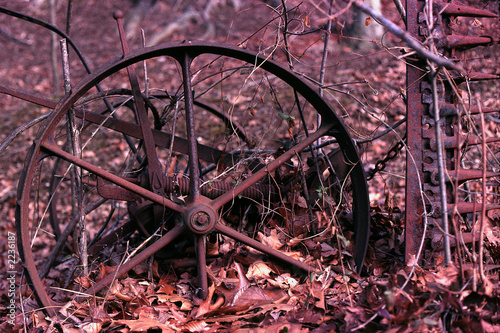 rusty hay rake