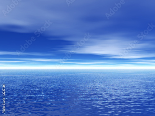 ocean and blue sky © Murat BAYSAN