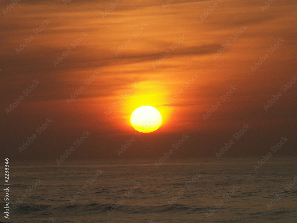 soleil couchant sur l'atlantique