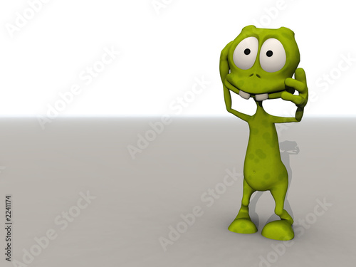 toon alien in shock