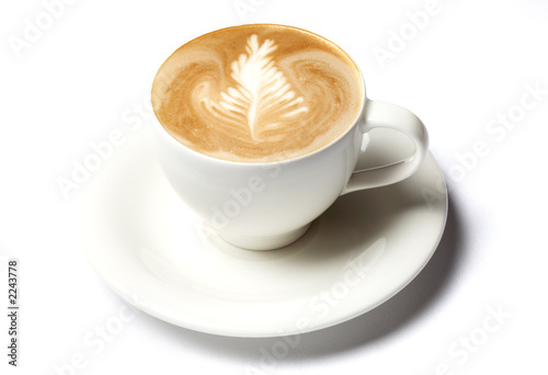 barista coffee cup isolated over white