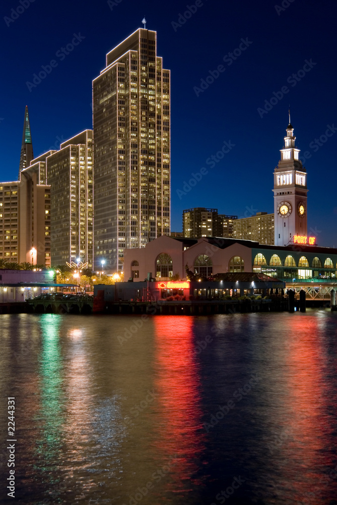 san francisco waterfront at night