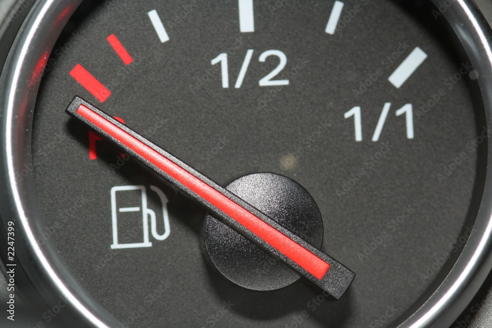 Naklejka premium fuel gauge empty