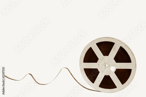 old movie film onwhite background photo