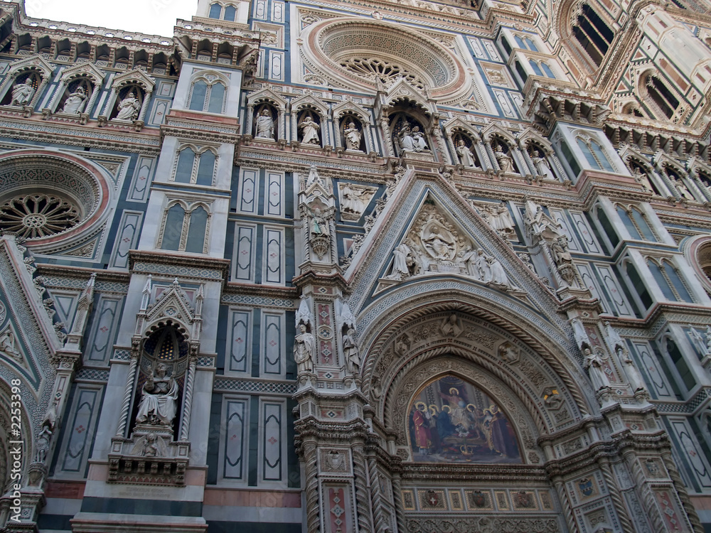 details on a cathedral in florence, italy