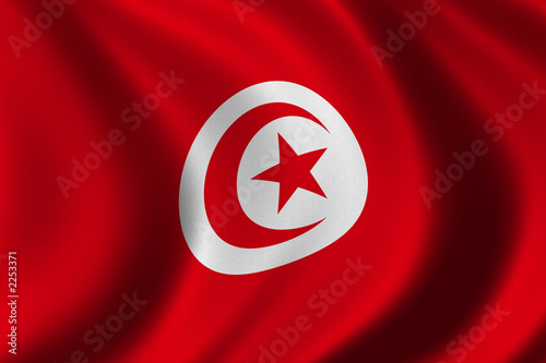 Wallpaper Mural flag of tunisia