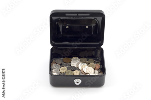 petty cash box with coin