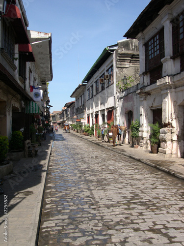 street in vigan  philippines