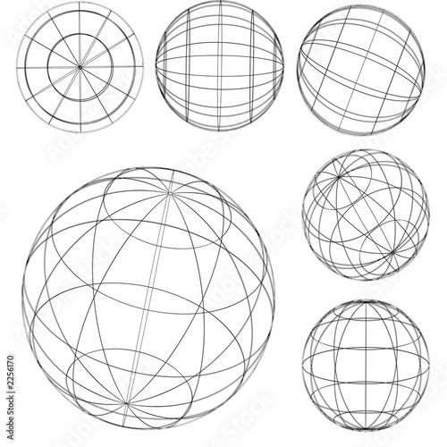 illustration: original globe elements-spheres photo