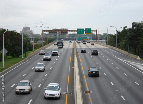 expressway with vehicles