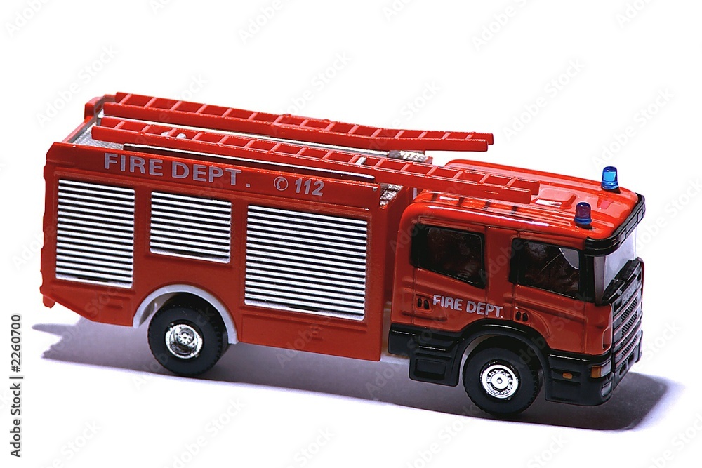 red toy fire engine