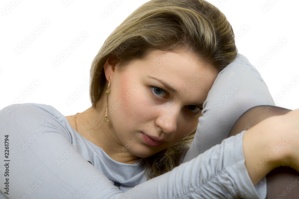 portrait of the sexual young woman on a white background portrait of the sexual young woman on a white background