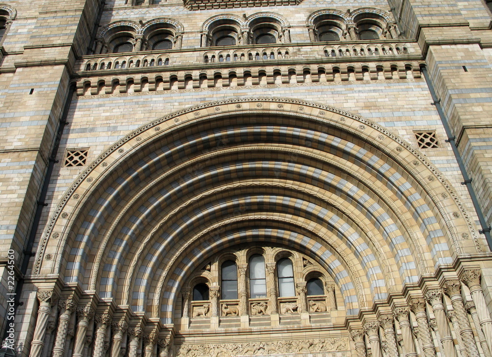 entrance arch to the natural history museum entrance arch to the natural history museum