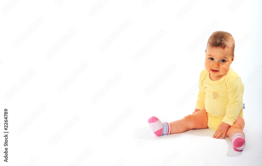sitzendes kind, baby, mädchen sitzendes kind, baby, mädchen