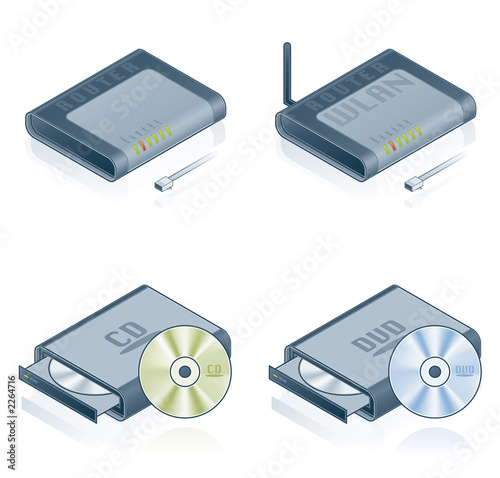 computer hardware icons set - design elements 55b photo