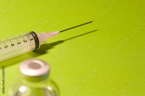 syringe and drug vial