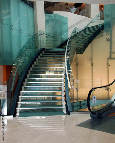 steel and glass staircase