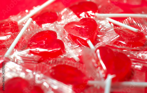 candy heart suckers