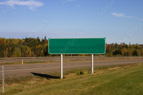 blank highway sign