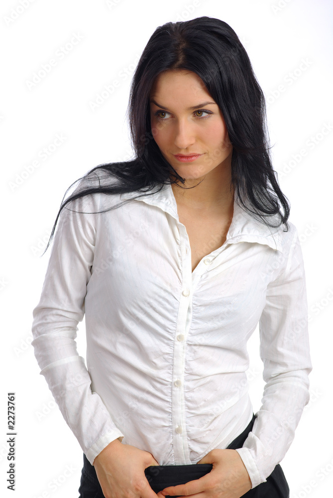 successful businesswoman. isolated over white back successful businesswoman. isolated over white back