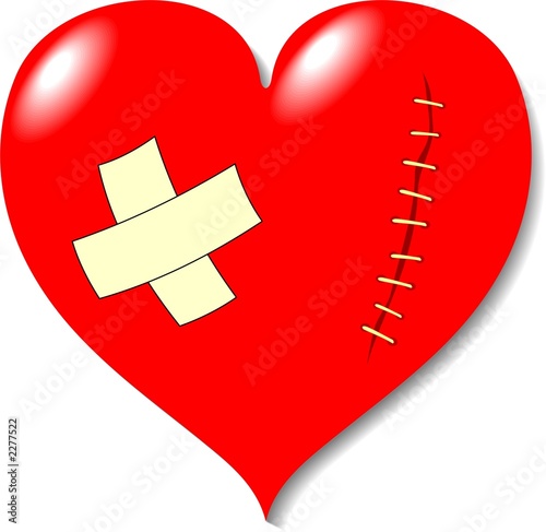 wound on heart from love.