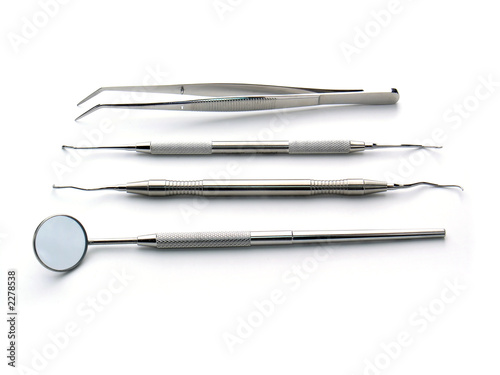 dental instruments in aray photo
