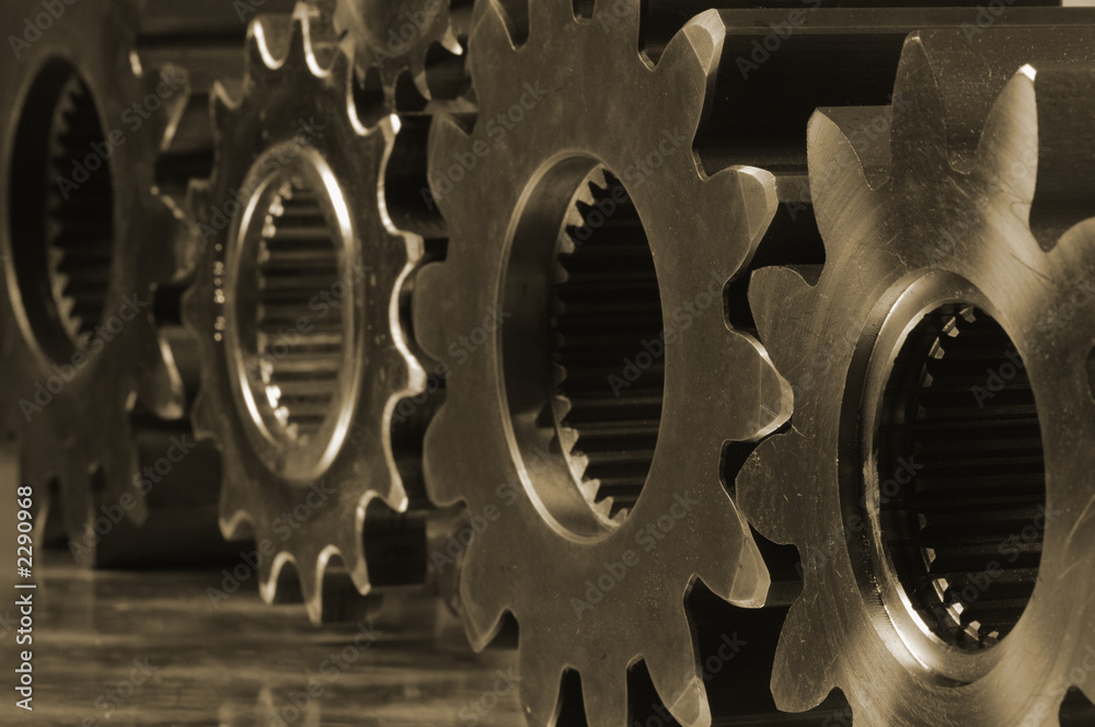 gear and metals in deep sepia toning gear and metals in deep sepia toning