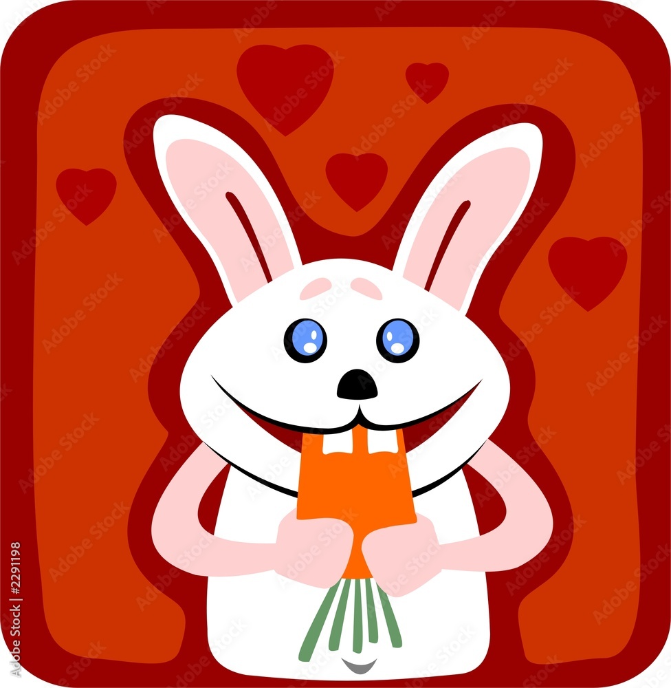 Obraz premium rabbit and carrot