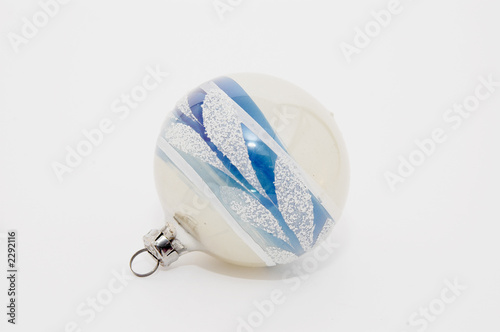 christmas ball blue white