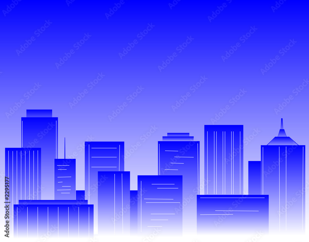 Fototapeta premium blue city