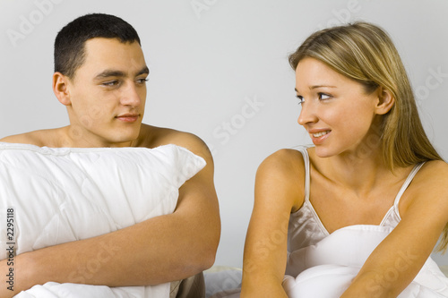 couple in the bed