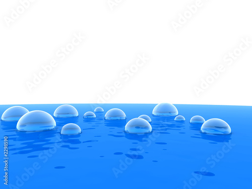liquid of blue color with b...