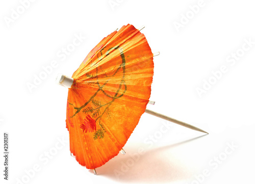 orange cocktail umbrella photo