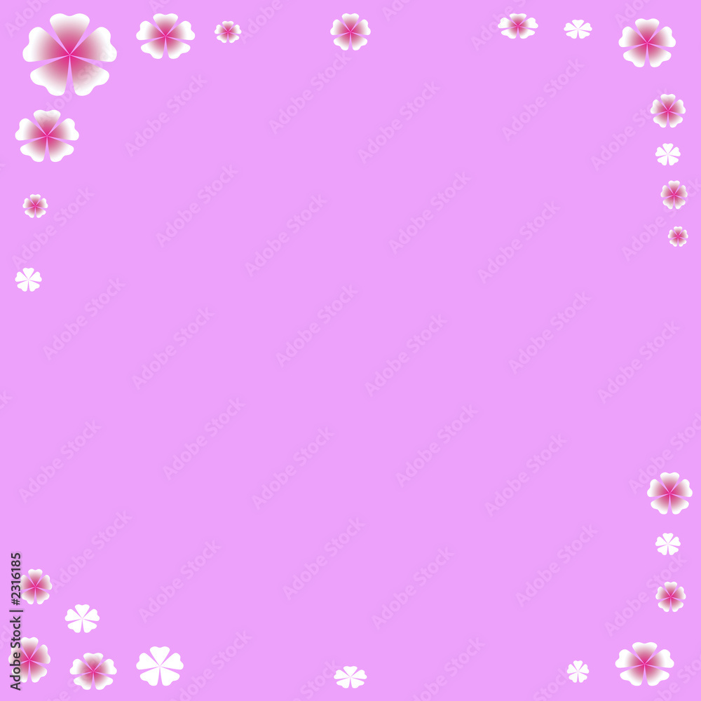 lavender note paper with  flower border