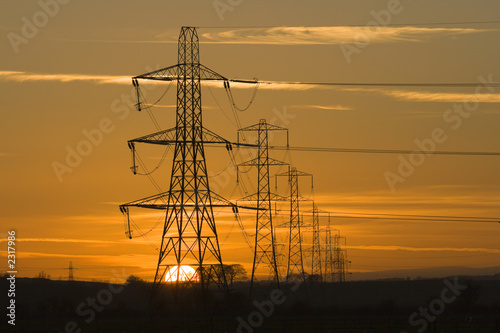 pylon sunset