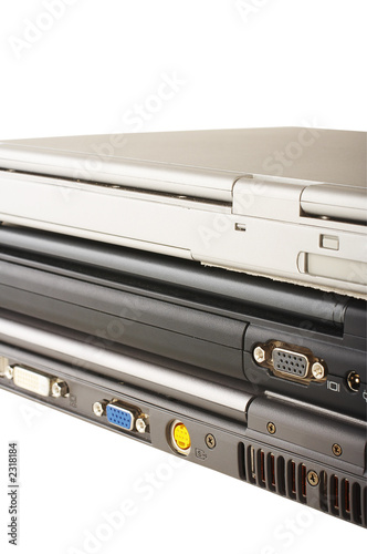 stacked laptops