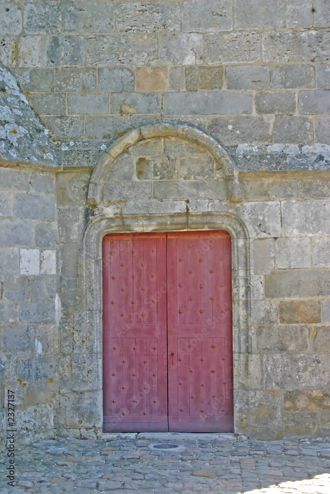 red church door